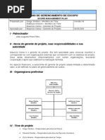 Plano de Gerenciamento de Escopo Fgv
