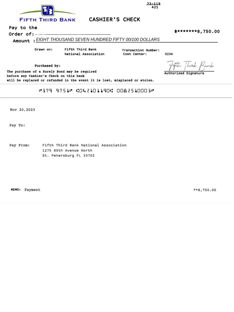 Wire Check Sample | PDF