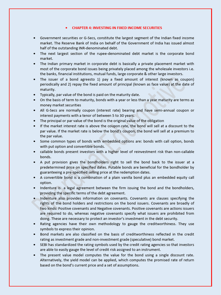 Understanding Indian Fixed Income Bonds | PDF | Bonds (Finance) | Yield ...