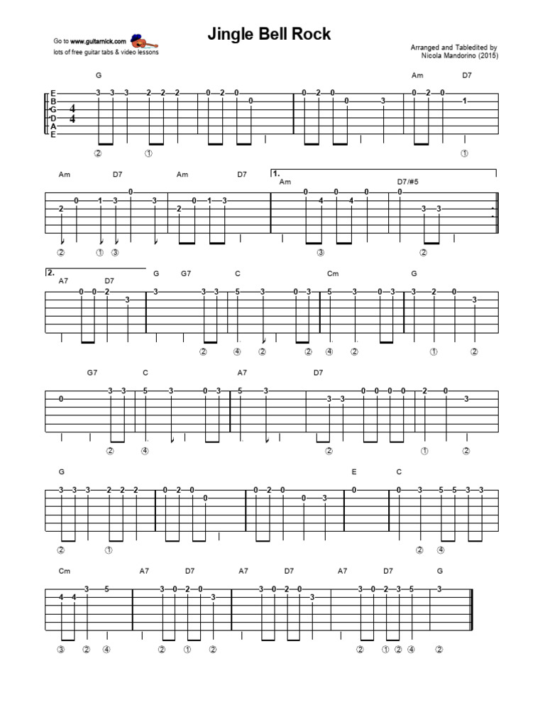 Jingle Bell Rock (Easy) | PDF | Musical Compositions | Musicology, image size:768x1024