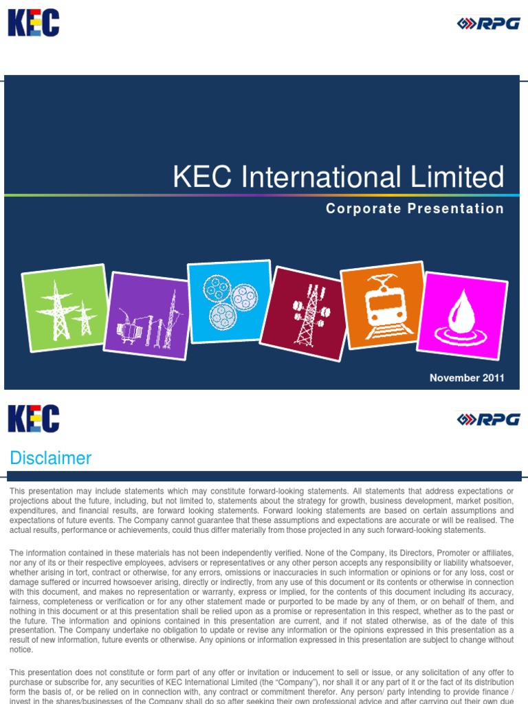 KEC International Limited: Corporate Presentation | PDF | Wastewater ...