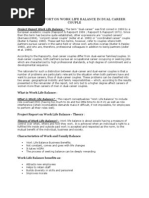 Download Project Report on Work Life Balance in Dual Career Couple by Minu Scaria SN74997686 doc pdf