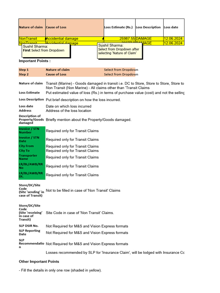 Insurance Claim Process for Losses | PDF