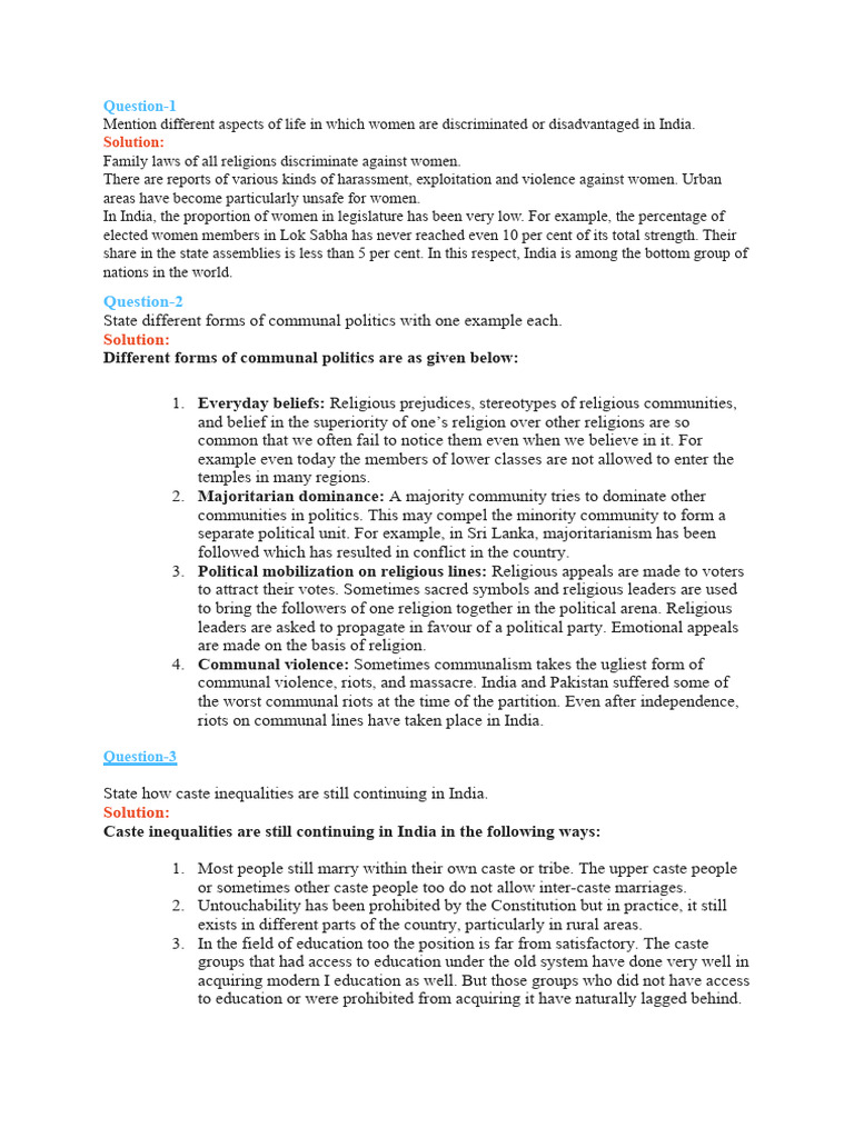 Discrimination and Inequality in India | PDF | Caste | Dalit
