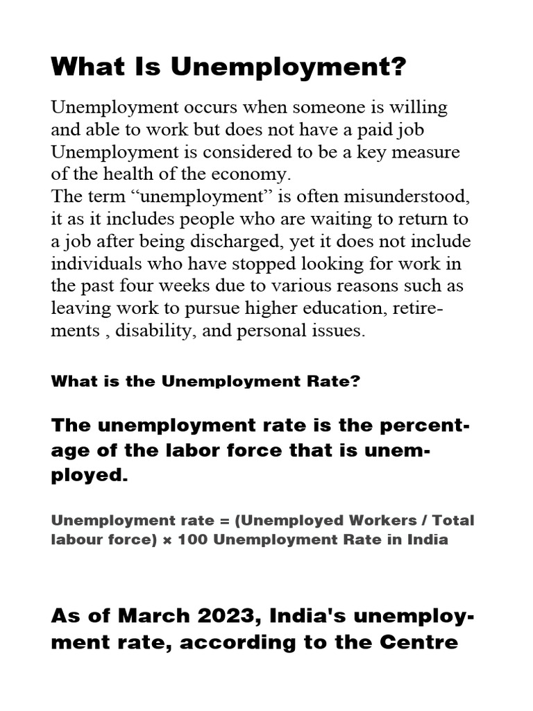 Understanding Unemployment in India | PDF | Unemployment | Poverty