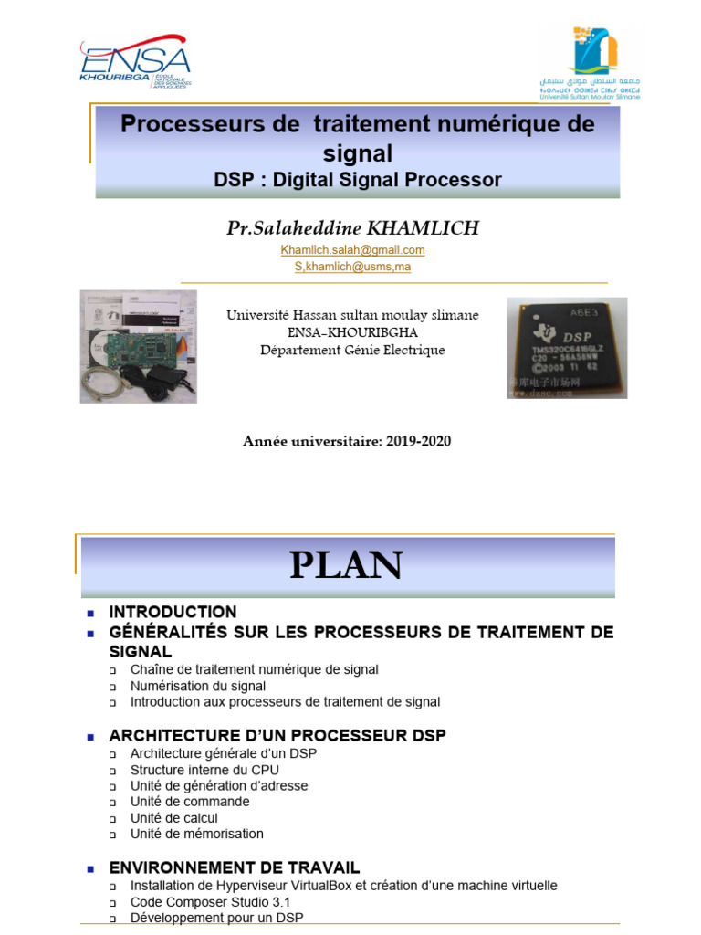 Introduction aux Processeurs DSP | PDF | Processeur de signal numérique ...