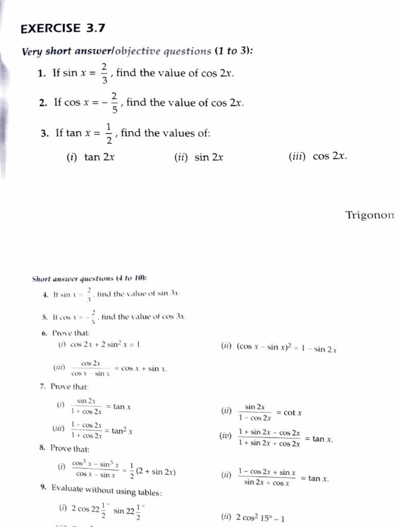 Trigonometric Equations and Solutions | PDF | Trigonometric Functions ...
