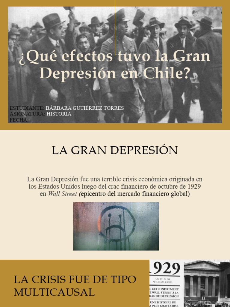 Efectos de la Gran Depresión en Chile | PDF