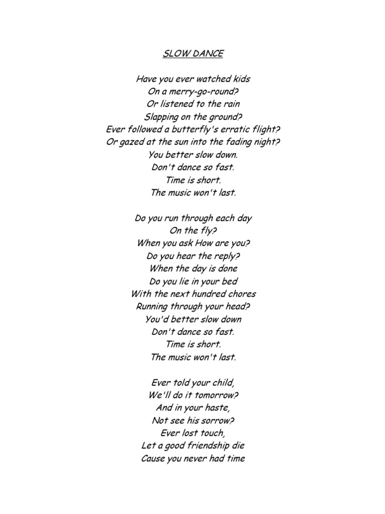 Slow Dance | PDF