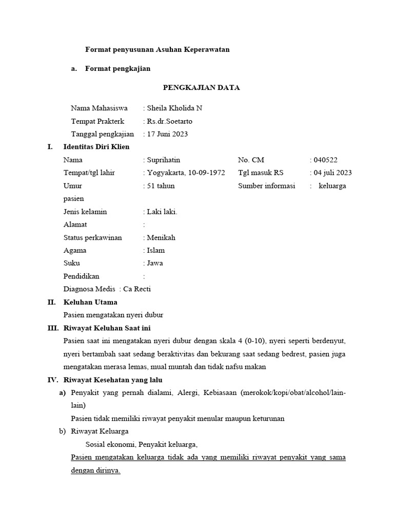 Asuhan Keperawatan Ca Recti | PDF