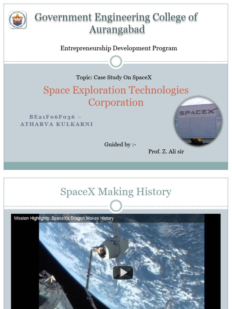SpaceX Case Study: Innovations & Challenges | PDF | Space X | Space X ...