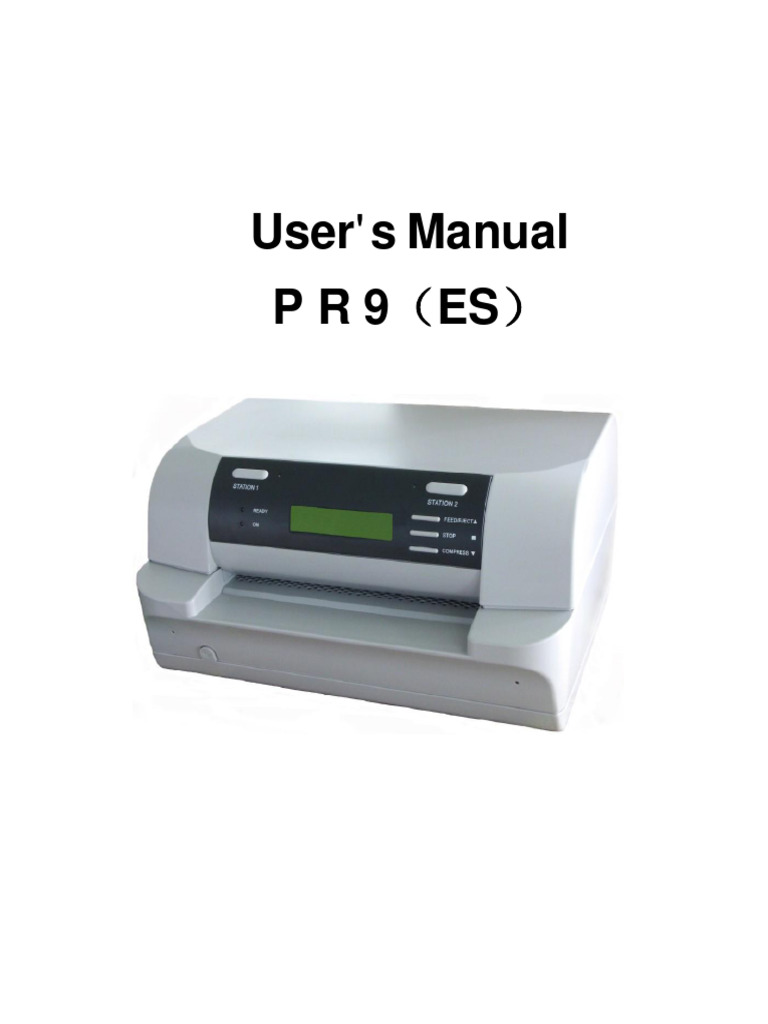 PR9 Users Manual (ES) V1.0 | PDF | Printer (Computing) | Mains Electricity