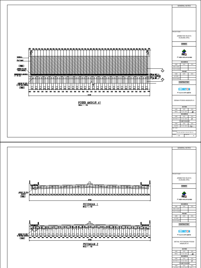 Detail Angkur Jembatan A1 | PDF