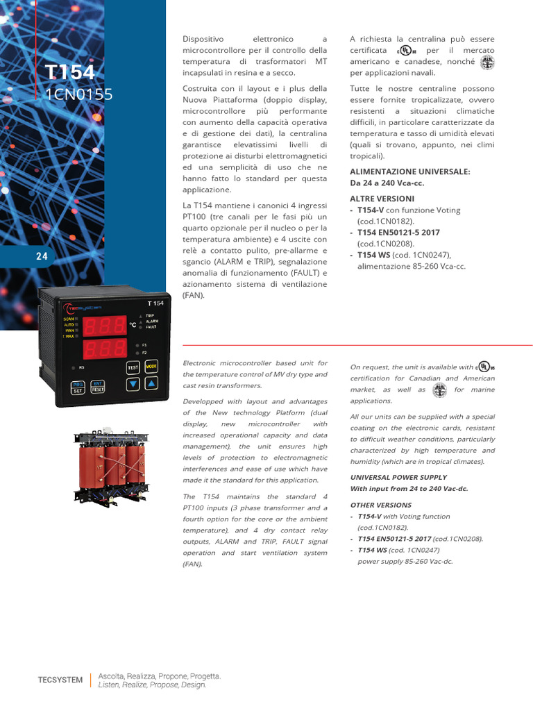 Tecsystem T154 | PDF