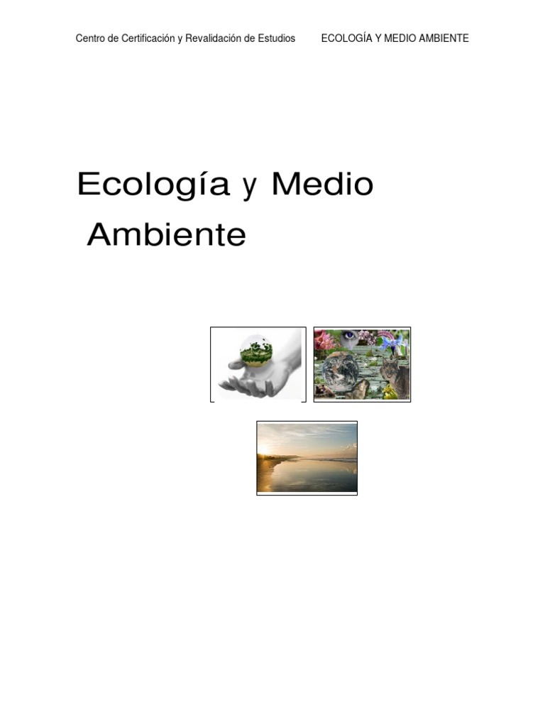 G06 Ecologia y Medio Ambiente I ALUMNO | PDF | Ecología | Entorno natural