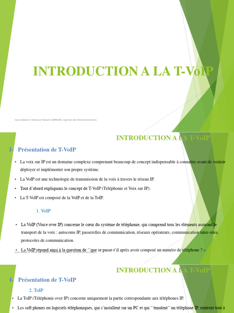 Introduction à la T-VoIP et ses enjeux | PDF | Voix sur IP | Sécurité