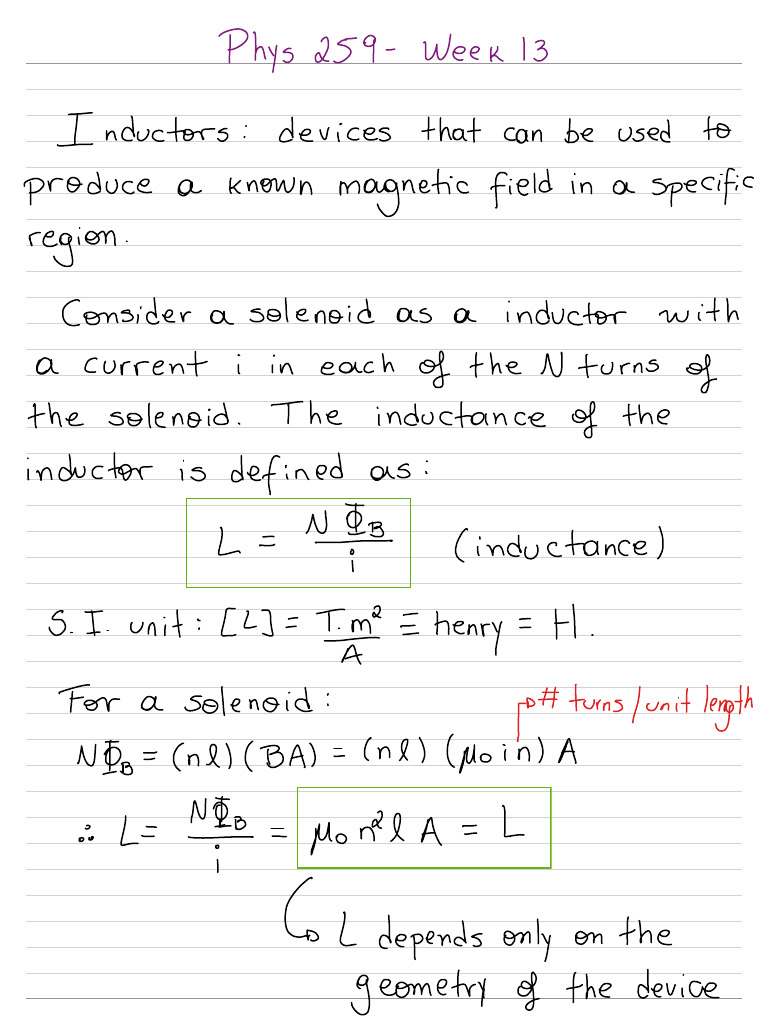 (P259) Week 13 Lecture Notes | PDF