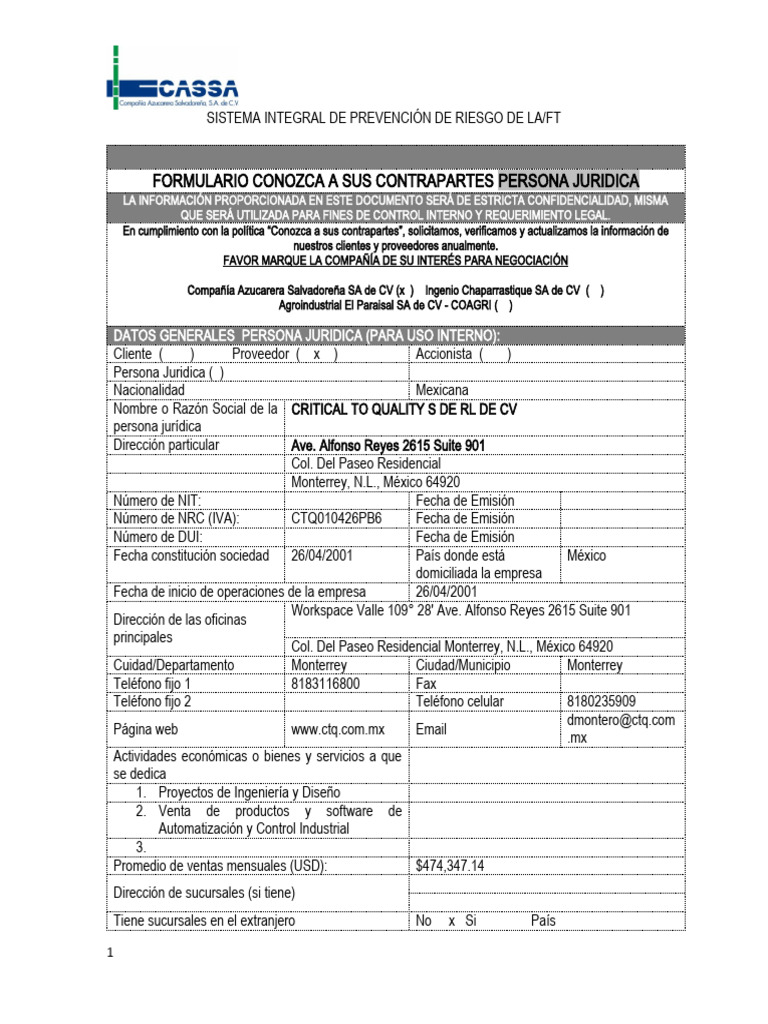 Conozca A Su Contraparte Persona Juridica. | PDF | Gobierno