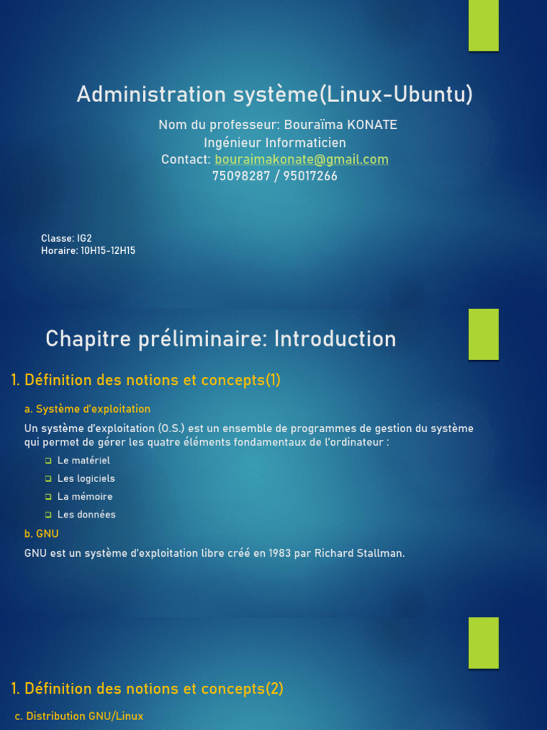 Chapitre Preliminaire en Linux | PDF | Kernel (Système d'exploitation ...