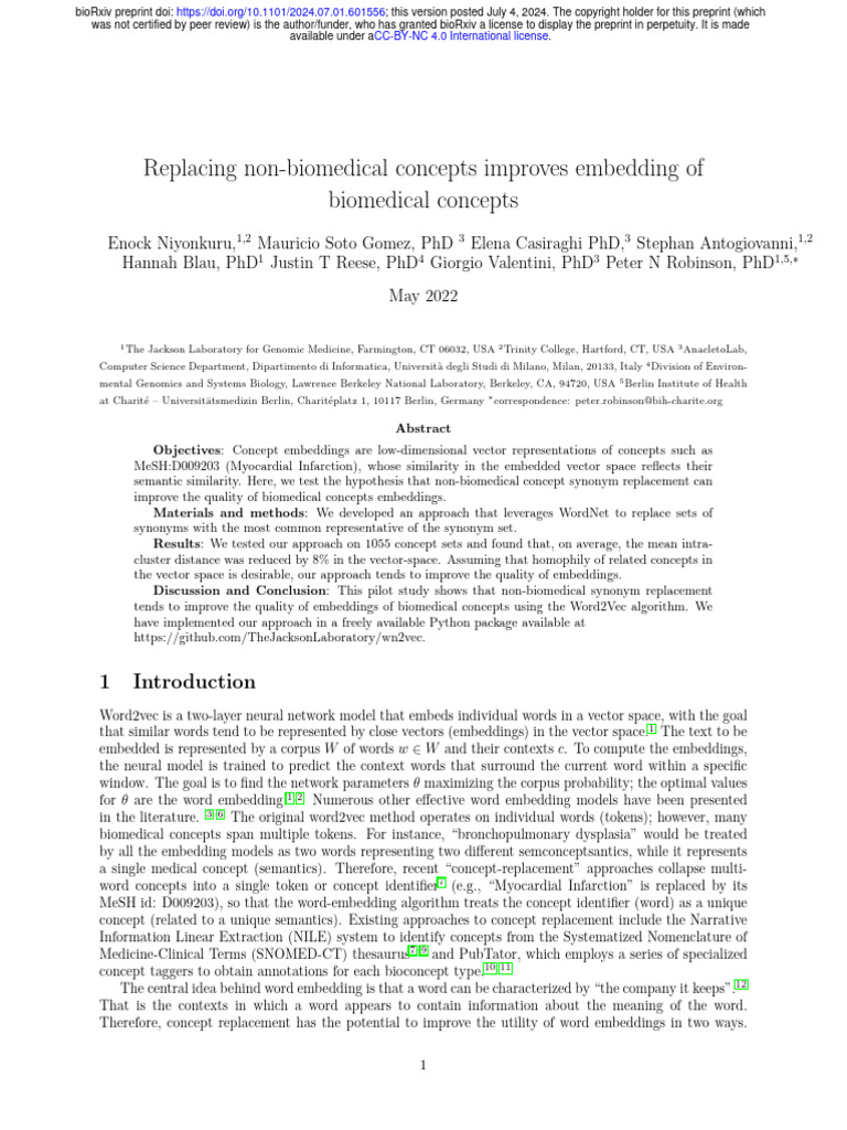 Enhancing Biomedical Concept Embeddings | PDF | Linguistics | Grammar