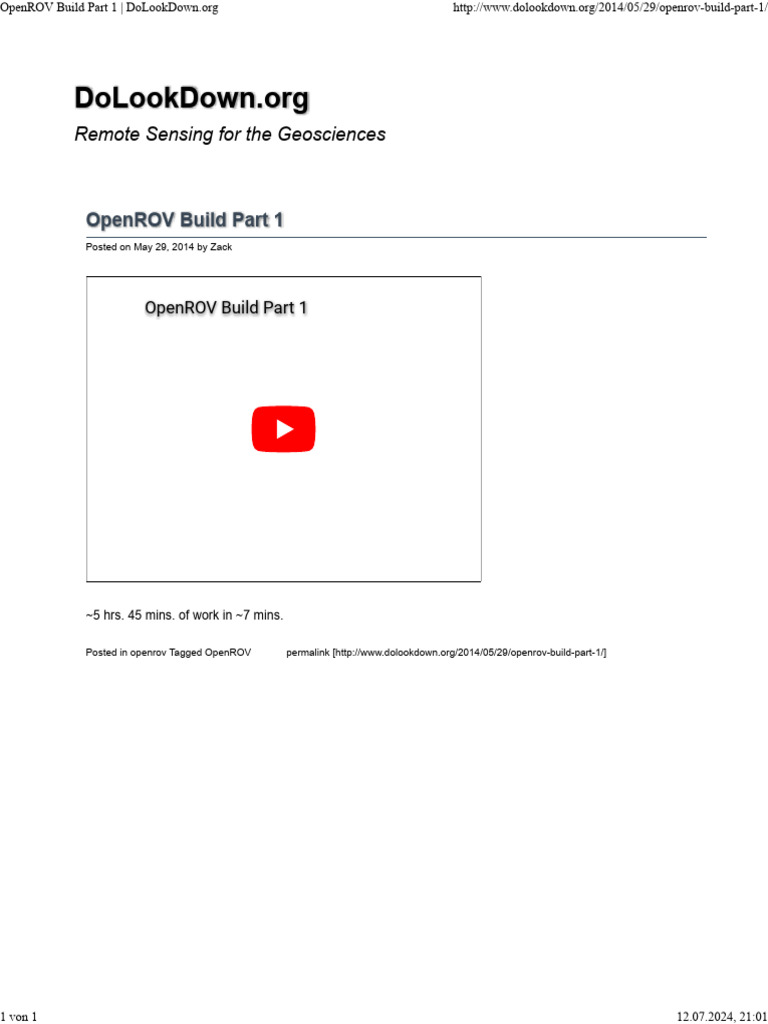 OpenROV Build Guide: Part 1 | PDF