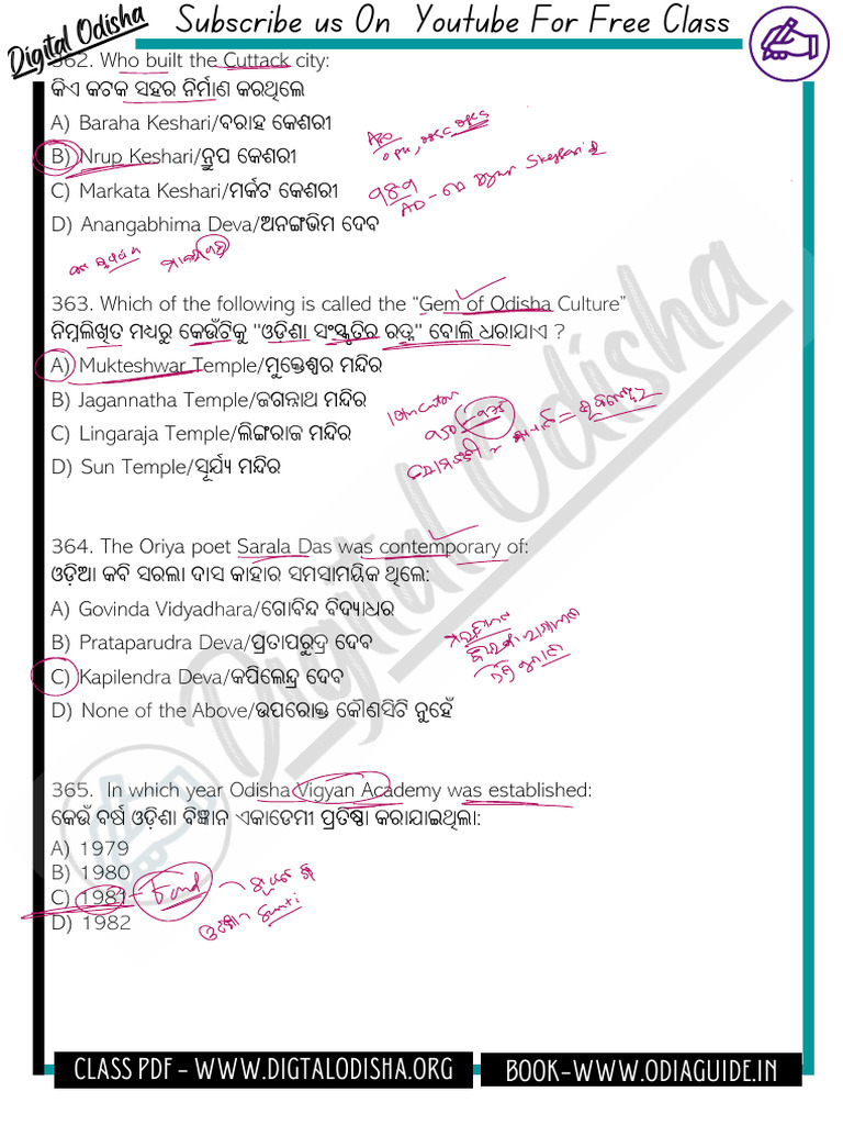 Odisha Gk Question And Answer Pdf