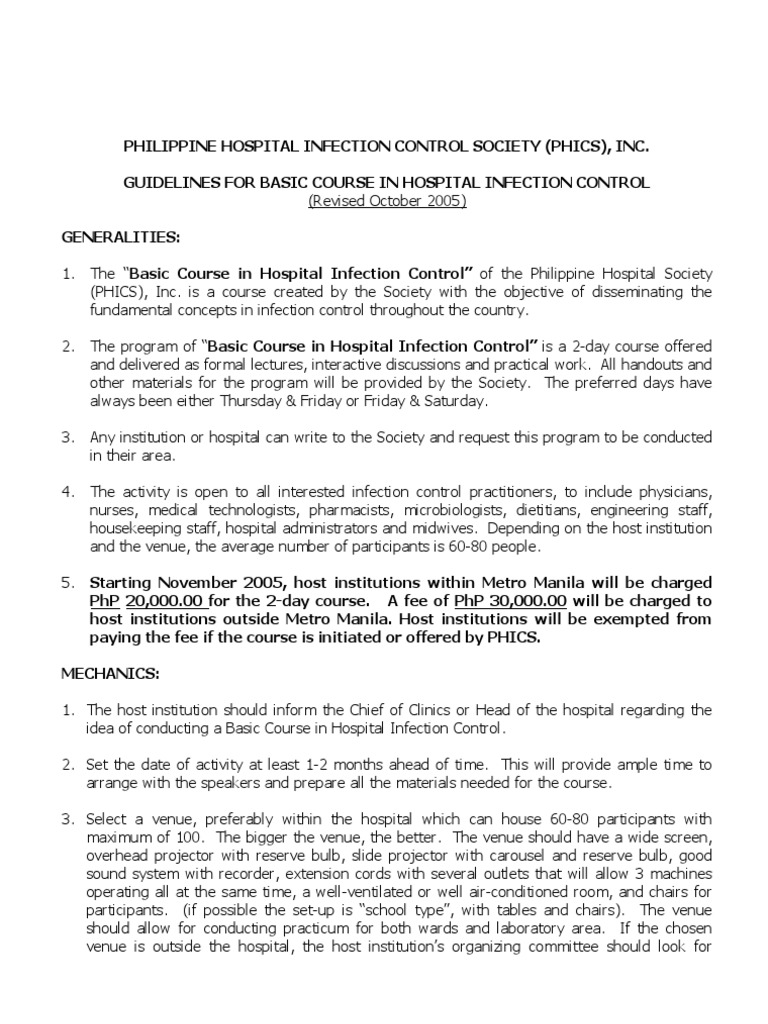 Infection Control Training Course Guidelines | PDF | Infection Control ...