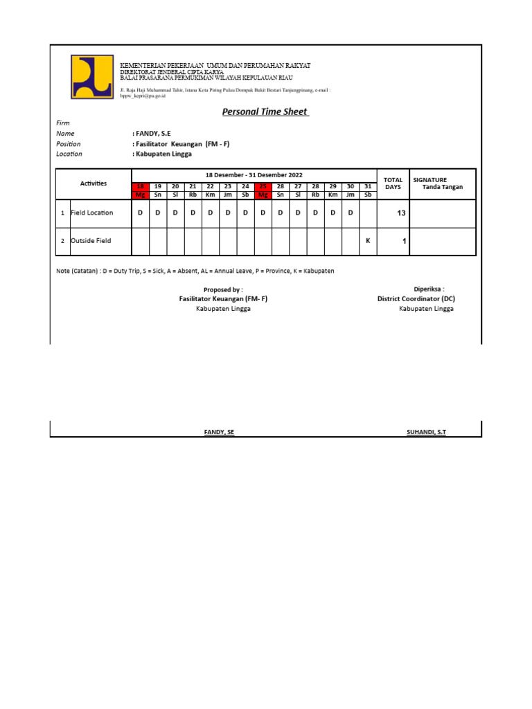 Time Sheet | PDF