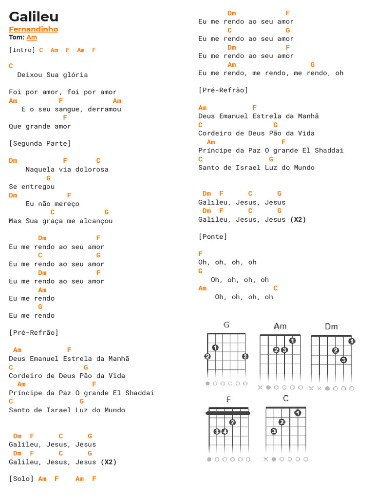 Galileu Fernandinho Cifra Pdf