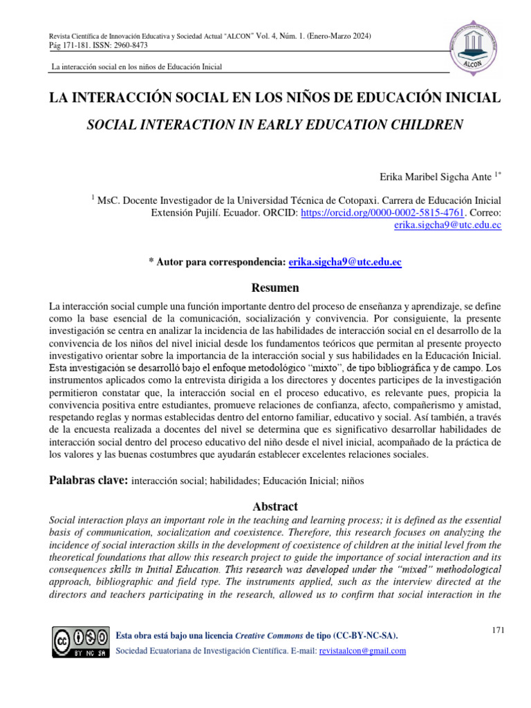 La Interaccion Social en Los Ninos de Educacion in | PDF | Enseñando ...