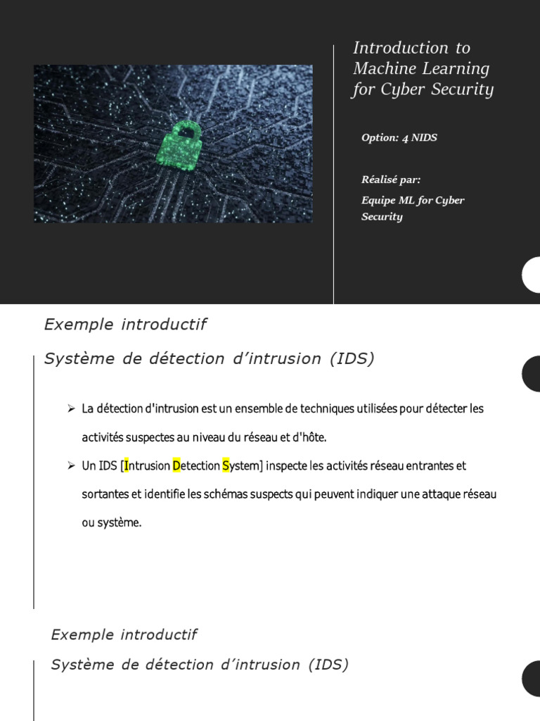 Machine Learning pour NIDS en Cybersécurité | PDF | Apprentissage ...