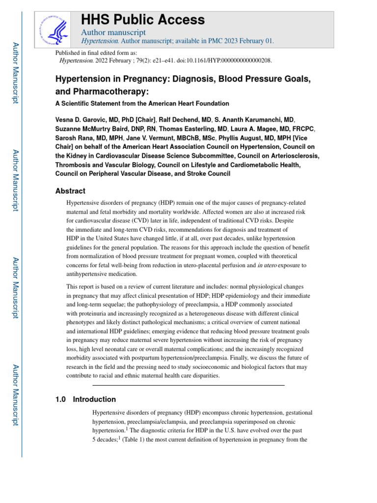 Nihms 1796194 | PDF | Hypertension | Cardiovascular System