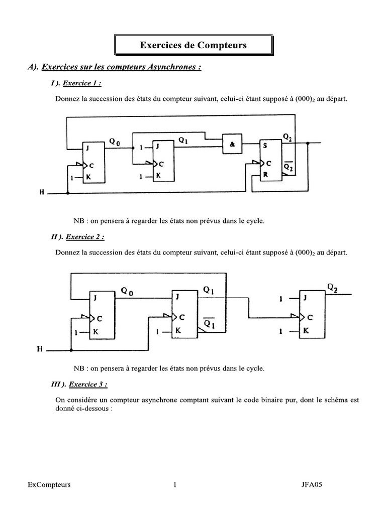 Exercices Compteurs | PDF