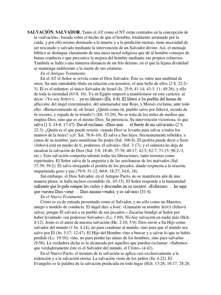 Nuevo diccionario bíblico ilustrado-Samuel Vila | PDF | Salvación | Jesús