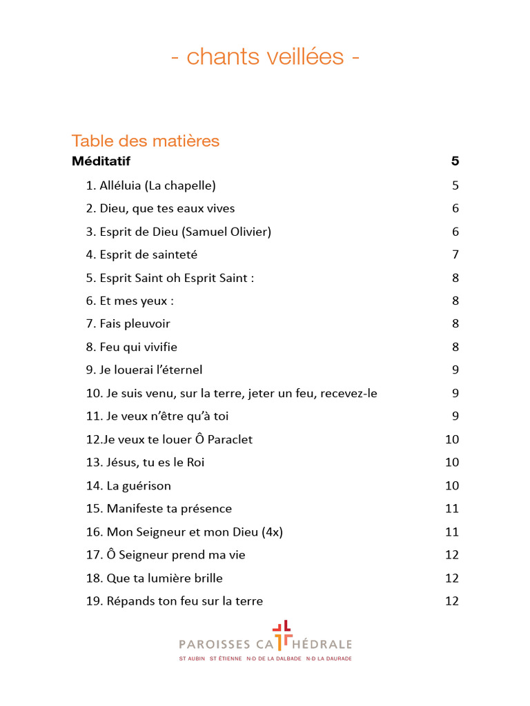 Chants de Louange et de Méditation | PDF | Saint-Esprit | Pardon