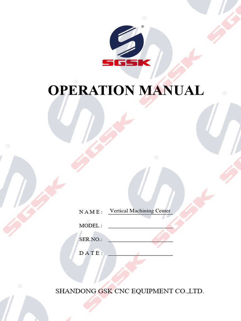 VMC 650 CNC Machine Operation Manual | PDF | Machine Tool | Tools