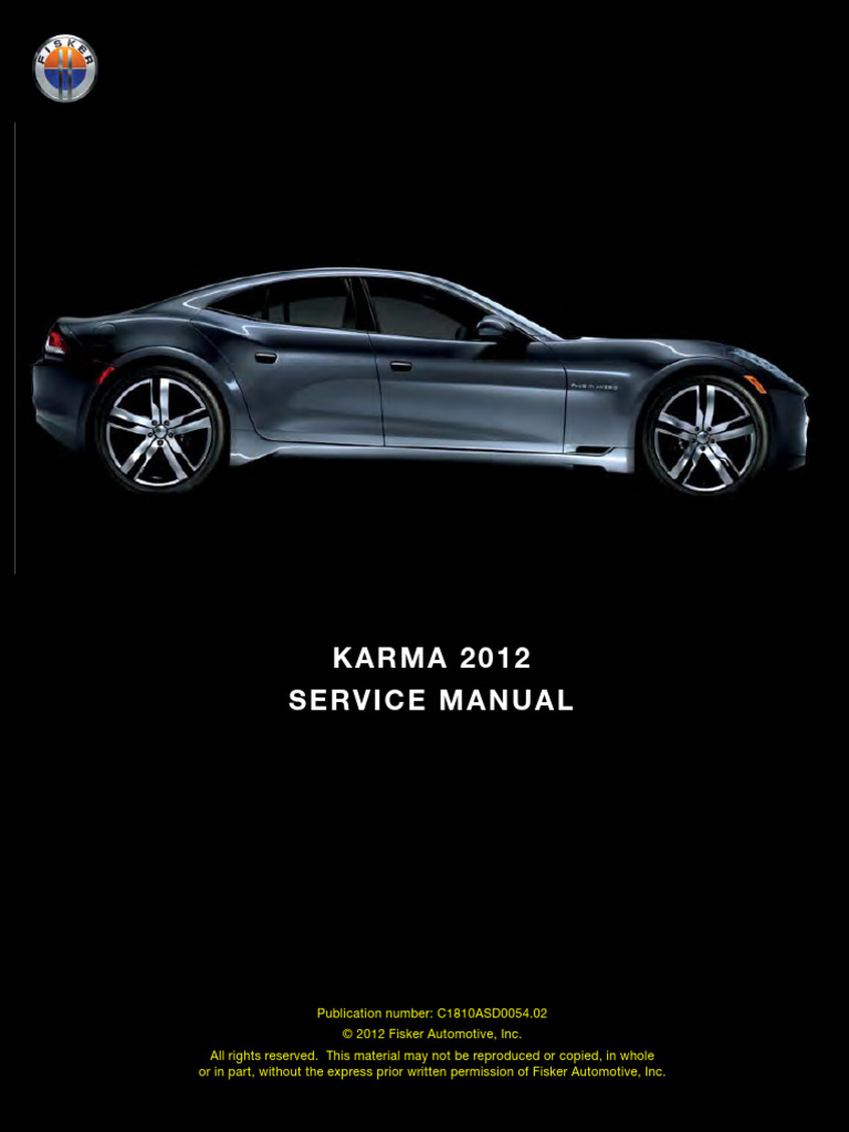 2012 Fisker Karma Service Manual | PDF | Electrical Connector ...