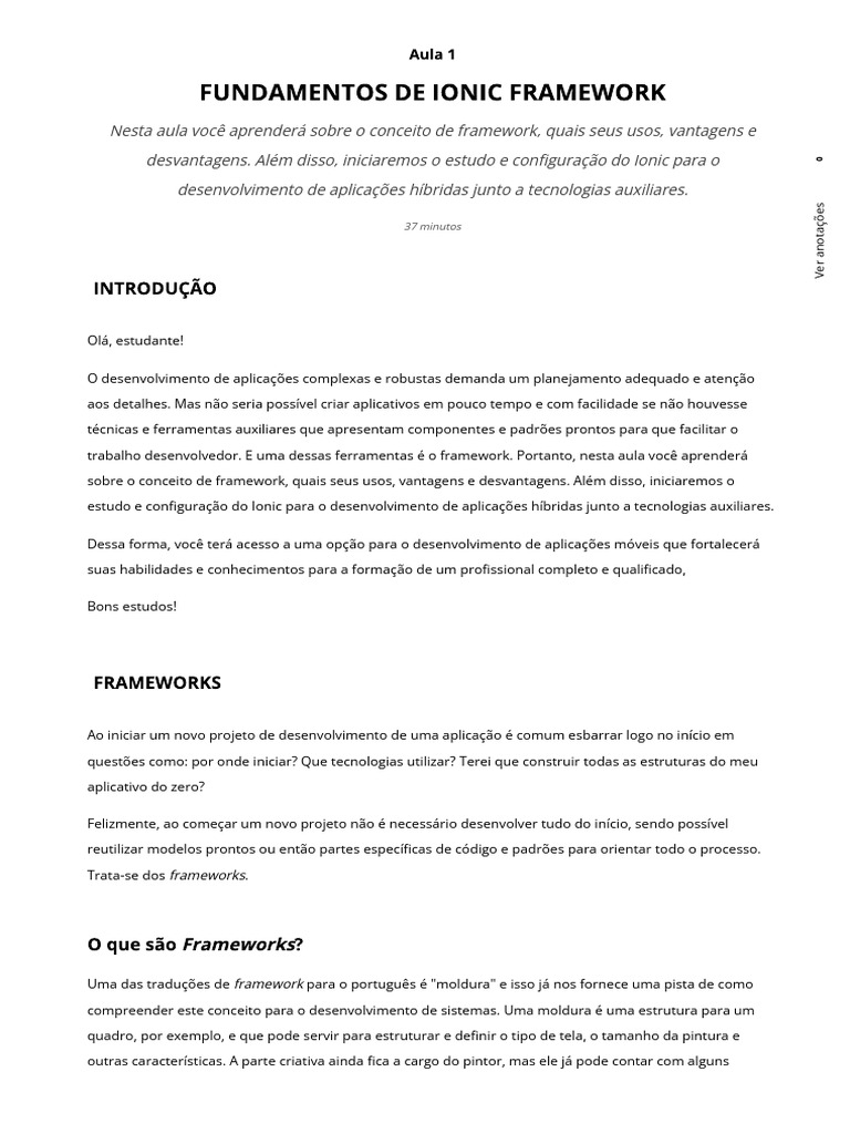 Introdução ao Framework Ionic para Apps | PDF | Aplicativo para celular ...