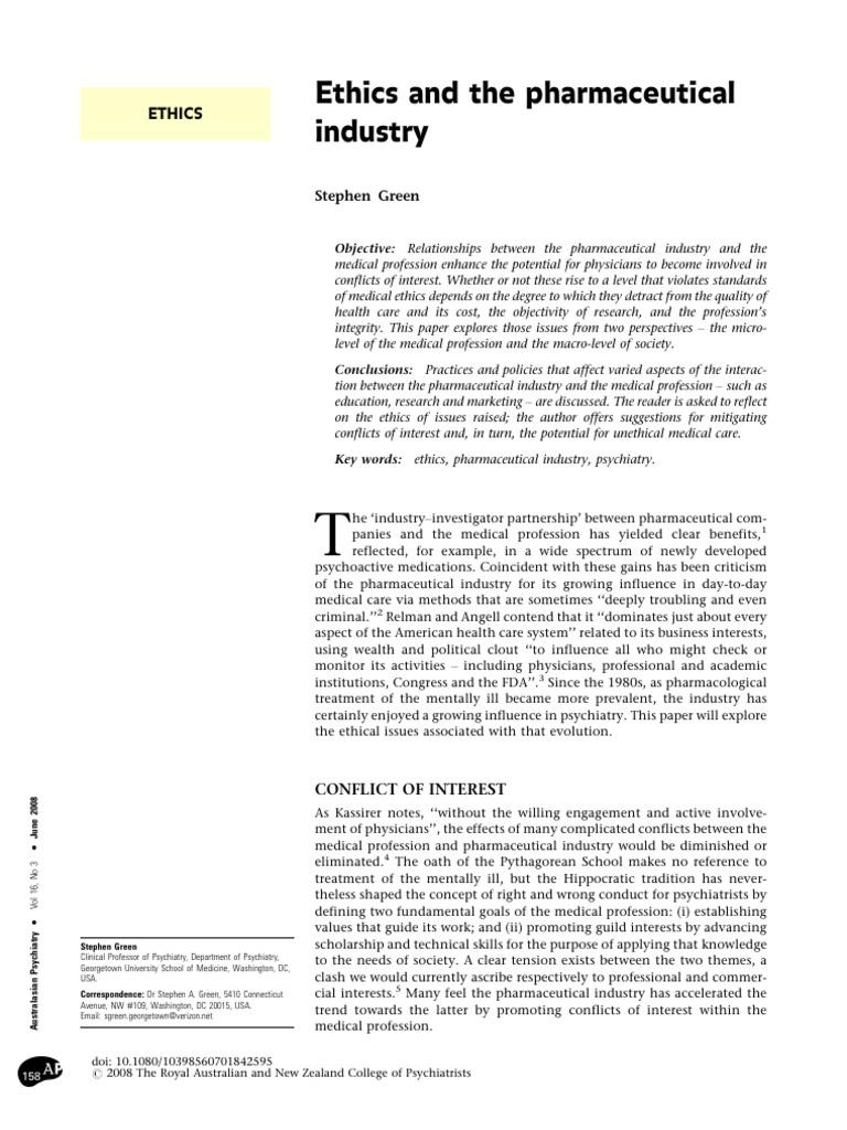 11.1 Ethics and The Pharmaceutical | PDF | Clinical Trial | Phases Of ...