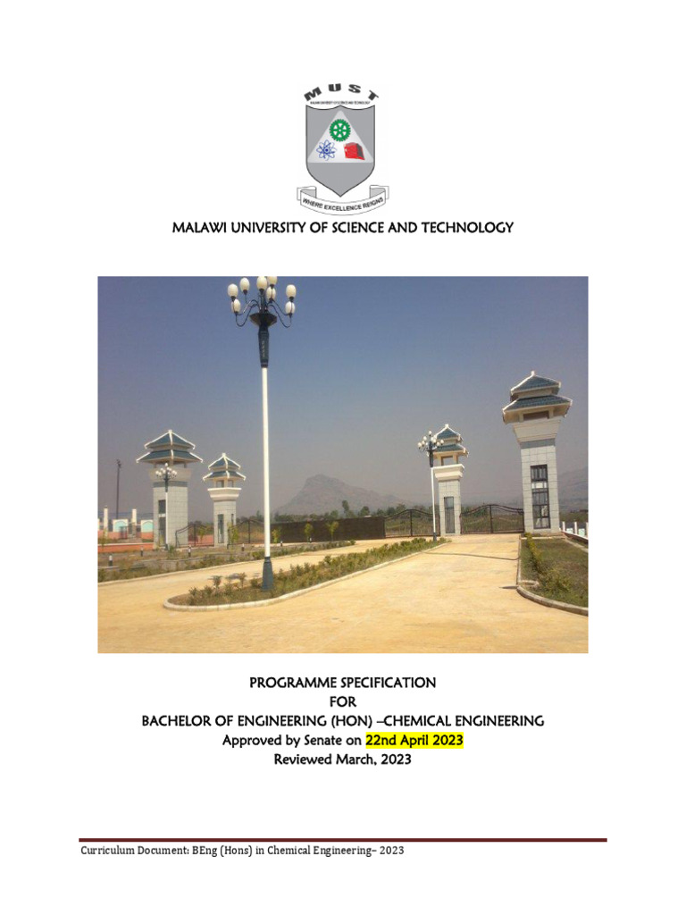 Chemical Engineering Revised March 2023 Final Completed | PDF ...
