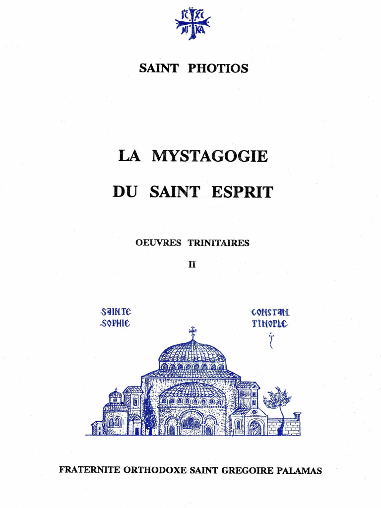 Saint Photios - Œuvres Trinitaires II - Mystagogie Du Saint Esprit | PDF