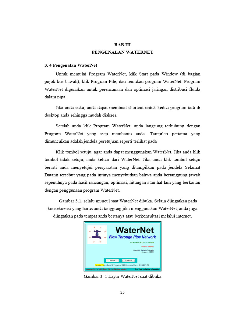 Pengenalan dan Panduan WaterNet | PDF