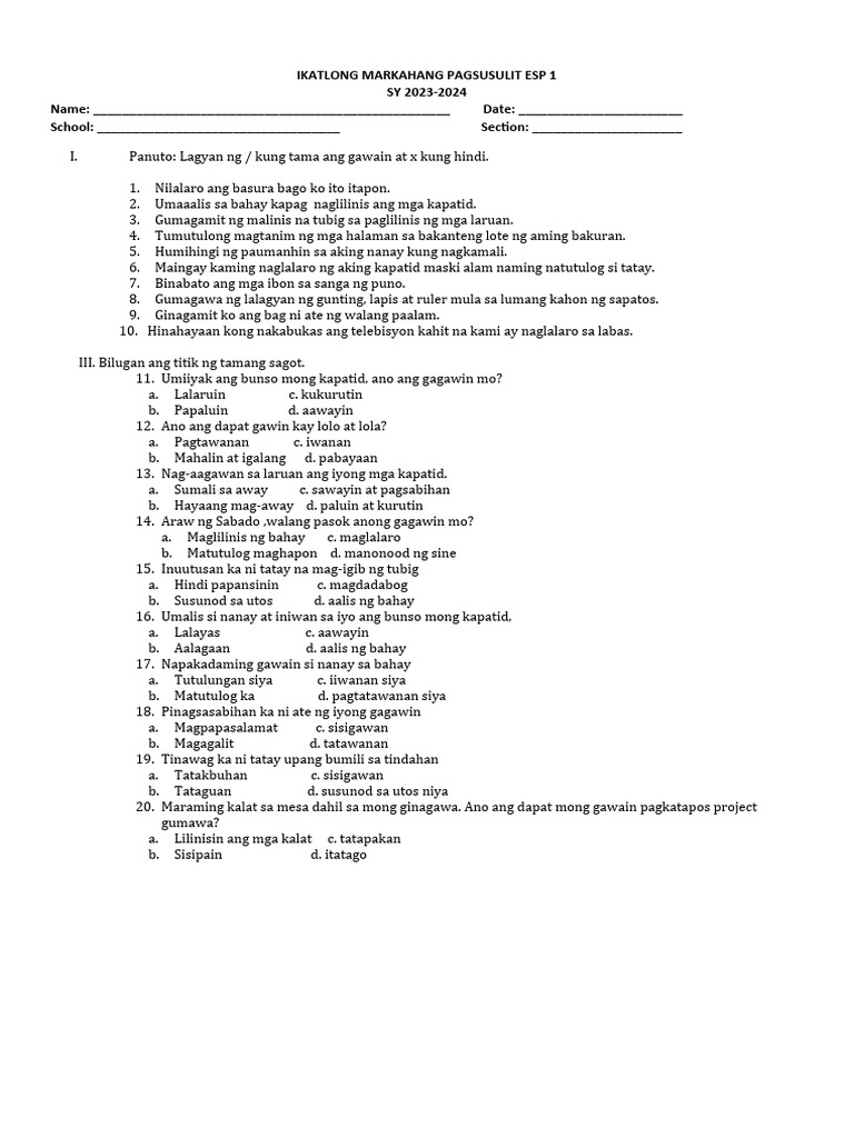 Esp 1 - Q3 | PDF