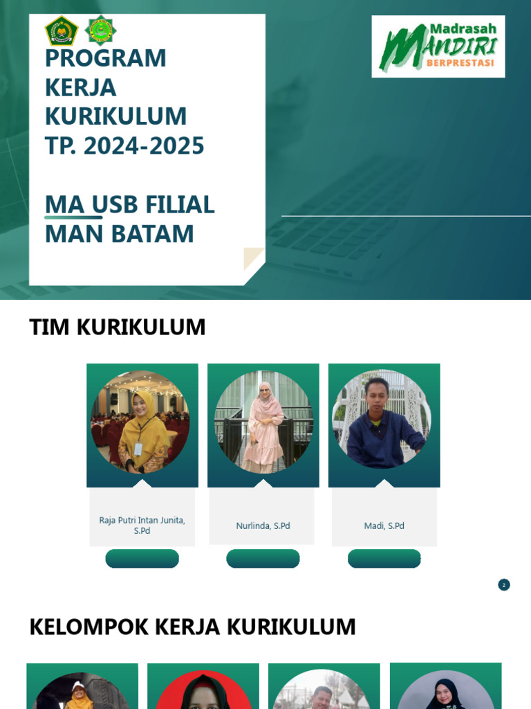Program Kerja Kurikulum 2024 2025 Pdf