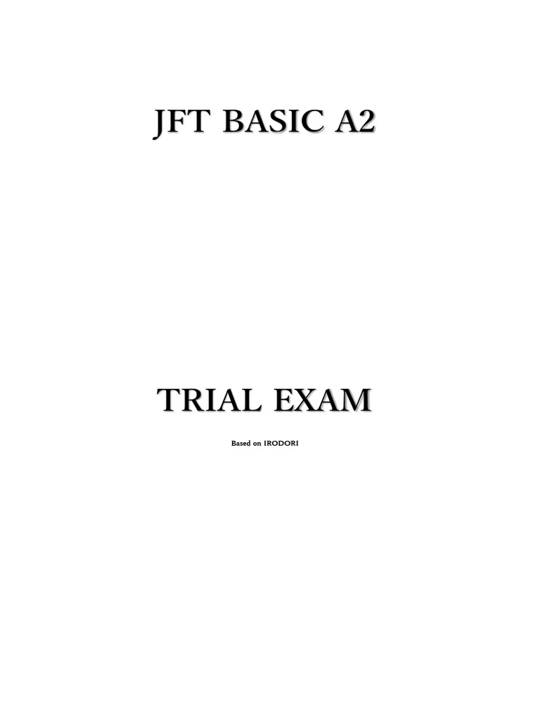 Soal JFT Basic A2 - v3 | PDF