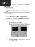 Labview Lesson 1 - Introduction To Labview