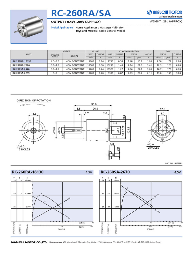 Motor Specifications and Performance Data | PDF | Torque | Electric Power