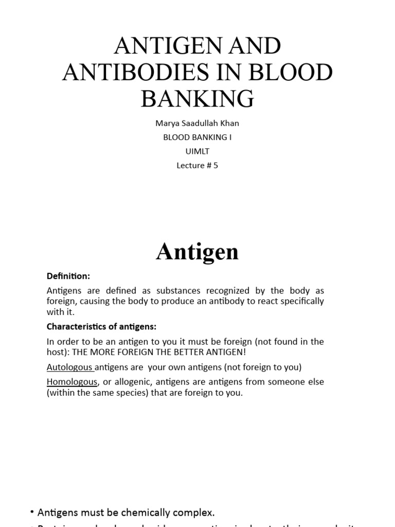 LEC# 5 Antigen & Antibodies | PDF | Antibody | Antigen