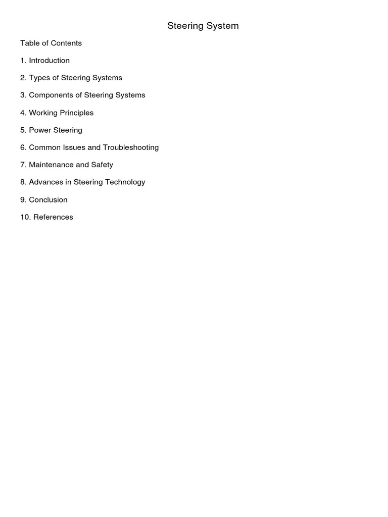 Power Assisted Steering Systems Overview | PDF | Steering | Wheel