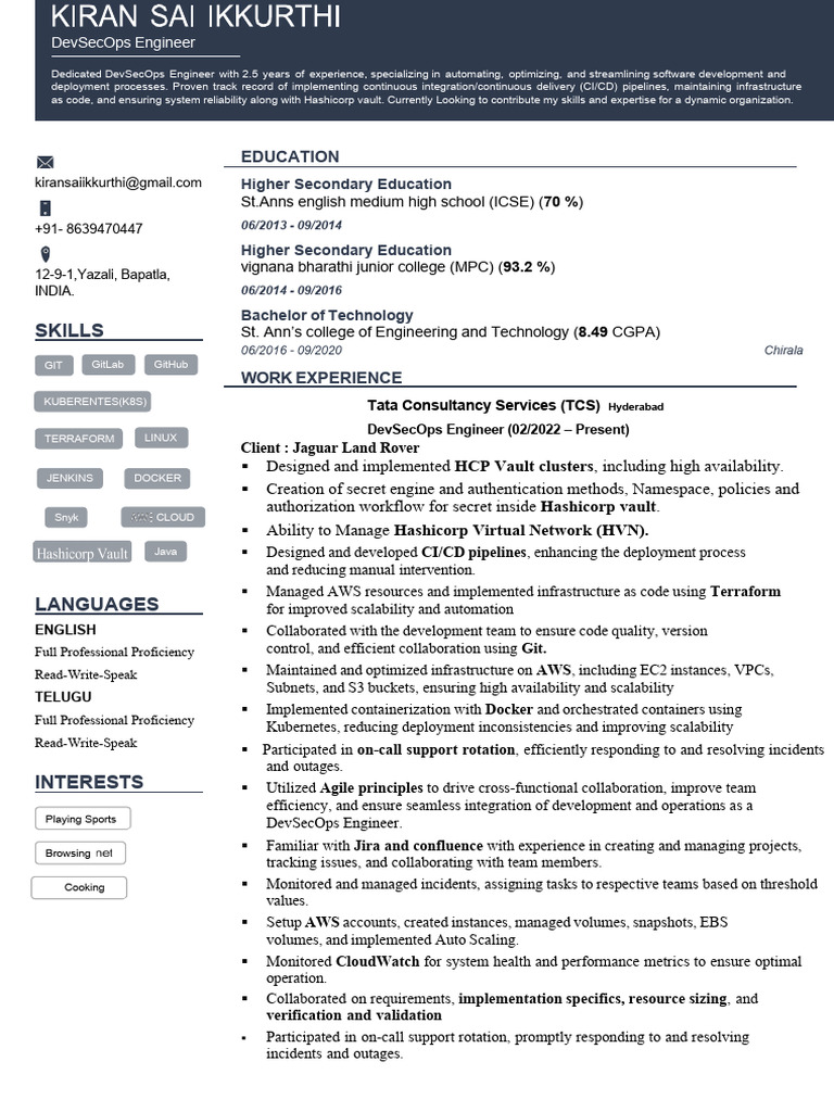 Kiran Resume | PDF | Software | Computing